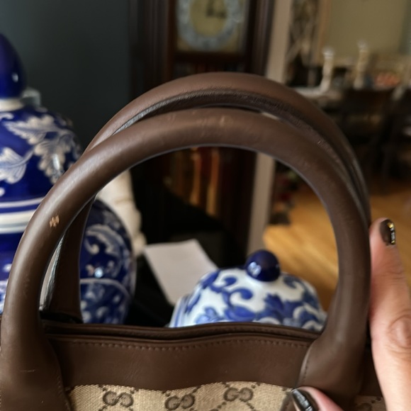 Gucci Canvas Vertical Tote Brown Trim - Picture 3 of 6